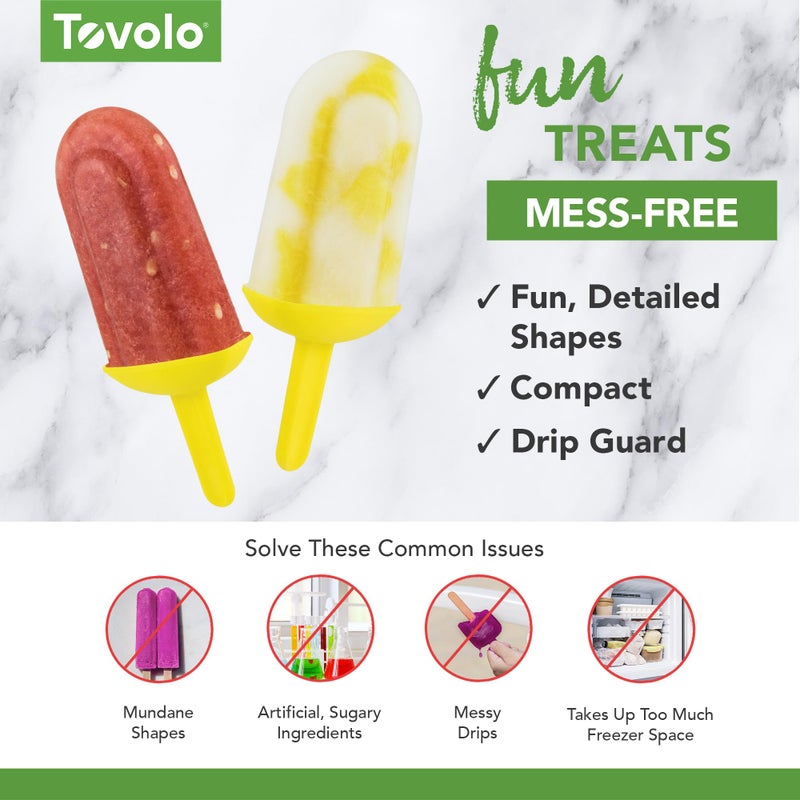 Tovolo Popsicle Molds with Sticks (5-Pack, Classic) - Reusable Ice Pop Molds & Sticks for Homemade Flavored Ice Pops & Frozen Snacks - Popsicle Maker with Stand, Dishwasher Safe & BPA-Free - Image 4